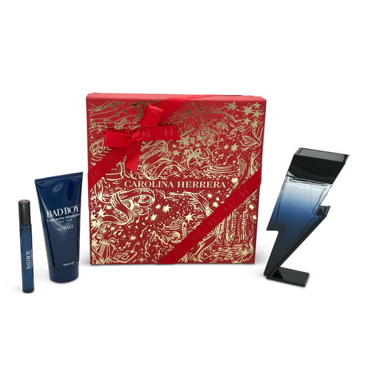 Carolina Herrera Bad Boy Cobalt Eau de Parfum (100 ml + 10 ml) + (100 ml Duschgel) Geschenkset
