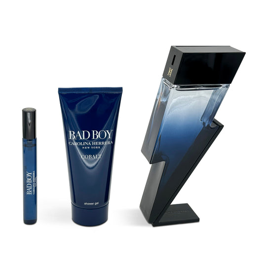 Carolina Herrera Bad Boy Cobalt Eau de Parfum (100 ml + 10 ml) + (100 ml Duschgel) Geschenkset