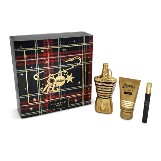 Jean Paul Gaultier Le Male Elixir Eau de Parfum (125 ml + 10 ml) + (Duschgel 75 ml) Geschenkset