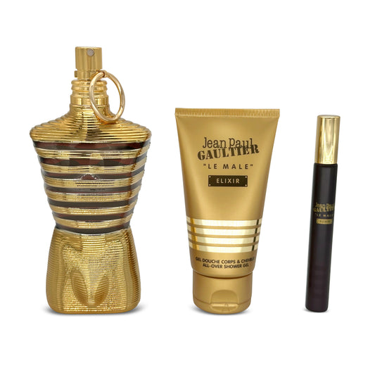 Jean Paul Gaultier Le Male Elixir Eau de Parfum (125 ml + 10 ml) + (Duschgel 75 ml) Geschenkset