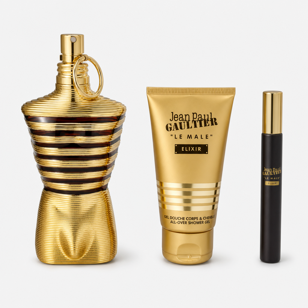 Jean Paul Gaultier Le Male Elixir Eau de Parfum (125 ml + 10 ml) + (Duschgel 75 ml) Geschenkset – Bild 1